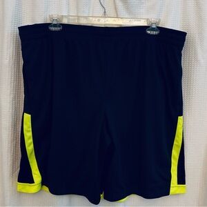 Starter men’s XL reversible basketball shorts/black &  high visibility green